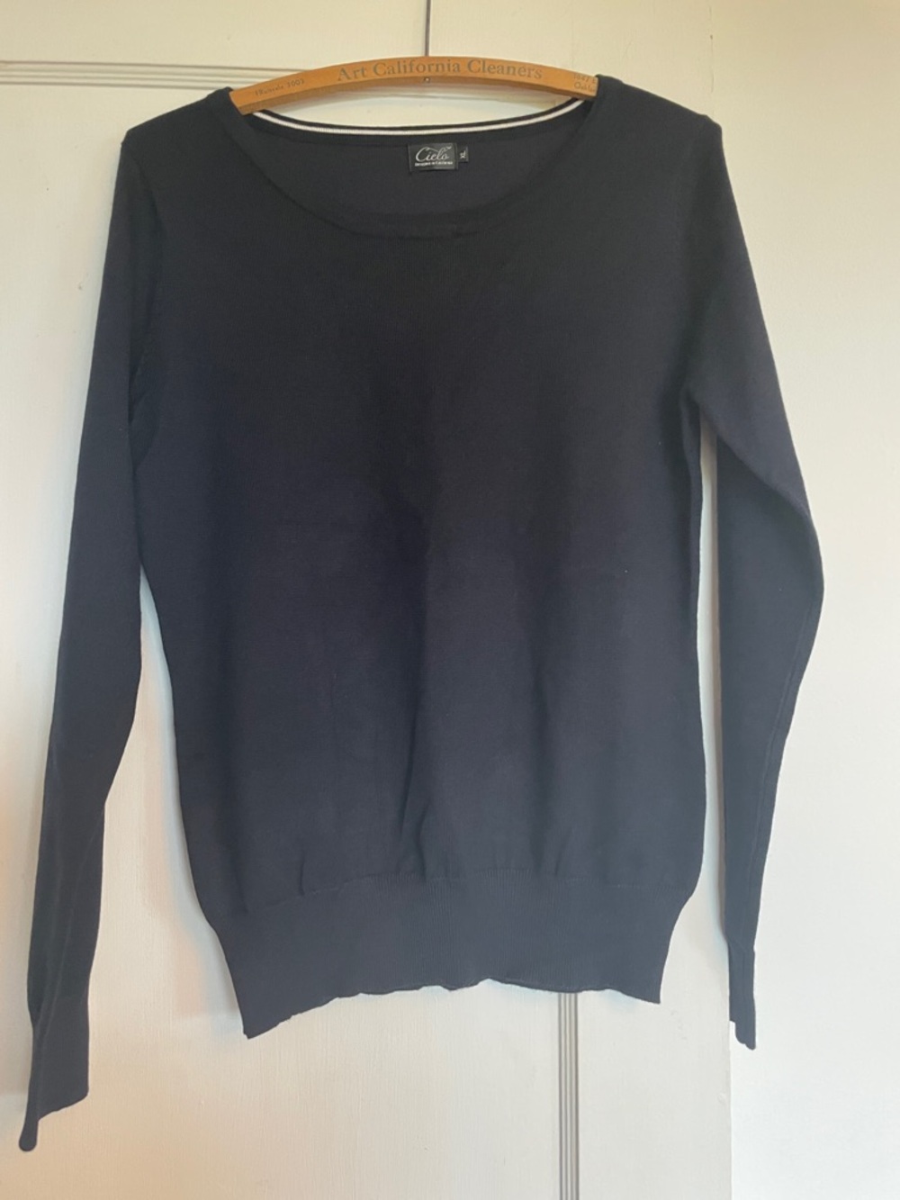 Cielo Navy Scoopneck Long-Sleeve Women's Sweater
